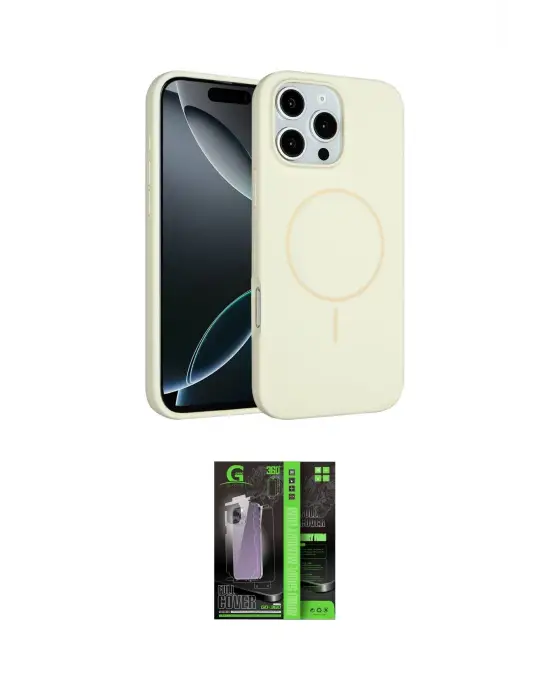 ieg™ iPhone 16 Pro Max Kılıf Yankı Form Serisi - Şeffaf 360 Full Body Arka Koruyucu