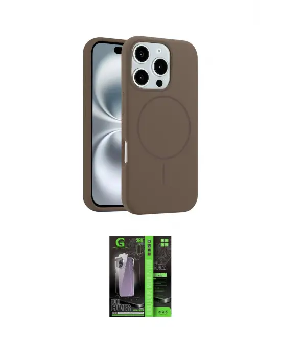 ieg™ iPhone 16 Pro Max Kılıf Yankı Form Serisi - Şeffaf 360 Full Body Arka Koruyucu