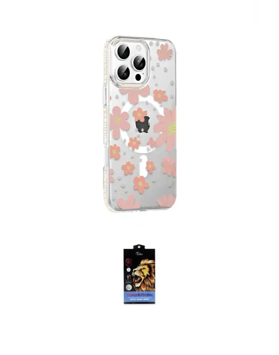 ieg™ iPhone 16 Pro Max Kılıf Yörünge Işık Prime - Siyah Buffer Hayalet Cam Ekran Koruyucu