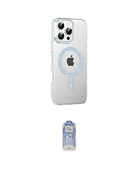 ieg™ iPhone 16 Pro Max Kılıf Yörünge Koleksiyonu - Siyah Joko Magic 5D Cam