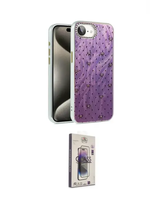 ieg™ iPhone 16E Kılıf Zirve Modern Prime - Siyah Bilvis 3D Cam Ekran Koruyucu