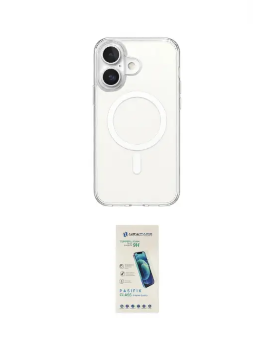 ieg™ iPhone 17 Kılıf Ahenk Yansıma Prime - Şeffaf Pasifik Cam Ekran Koruyucu