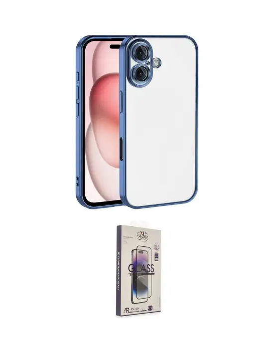 ieg™ iPhone 17 Kılıf Vadi Minimal - Siyah Bilvis 3D Cam Ekran Koruyucu