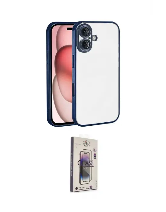 ieg™ iPhone 17 Kılıf Vadi Minimal - Siyah Bilvis 3D Cam Ekran Koruyucu