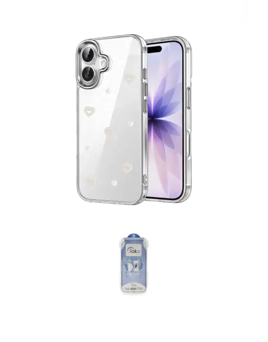 ieg™ iPhone 17 Kılıf Yörünge Form - Siyah Joko Magic 5D Cam