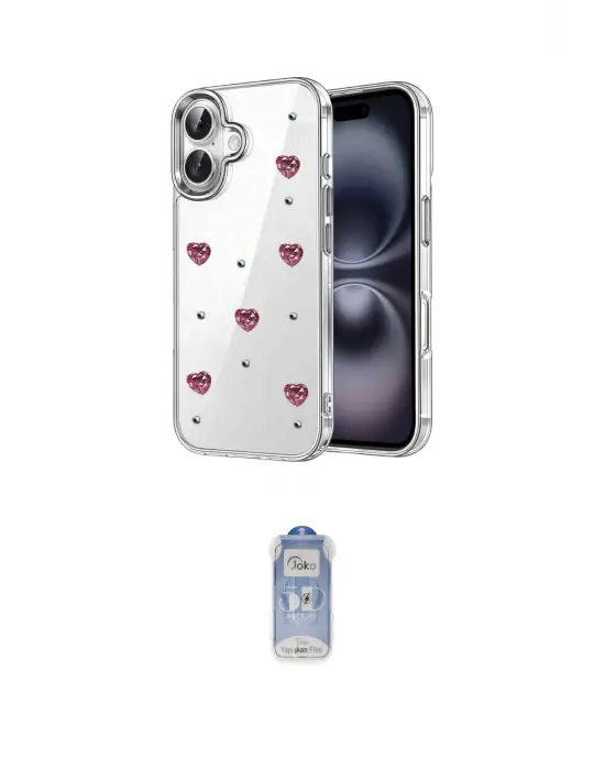 ieg™ iPhone 17 Kılıf Yörünge Form - Siyah Joko Magic 5D Cam