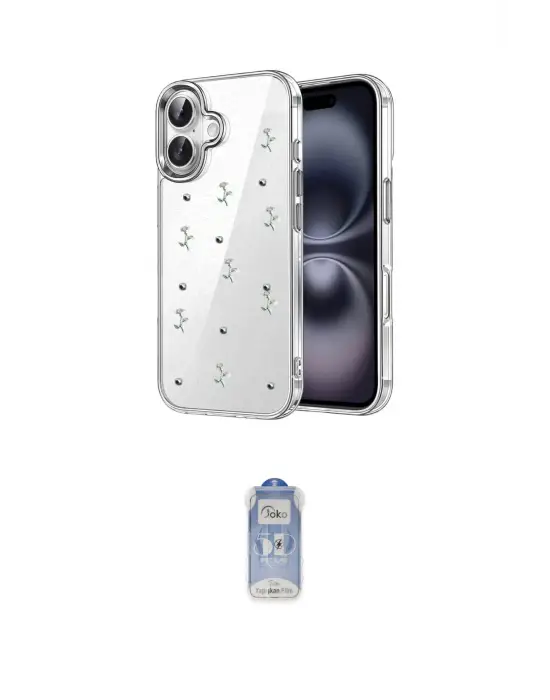 ieg™ iPhone 17 Kılıf Yörünge Form - Siyah Joko Magic 5D Cam