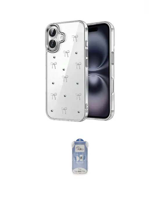 ieg™ iPhone 17 Kılıf Yörünge Form - Siyah Joko Magic 5D Cam
