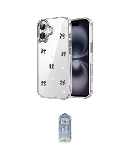 ieg™ iPhone 17 Kılıf Yörünge Form - Siyah Joko Magic 5D Cam