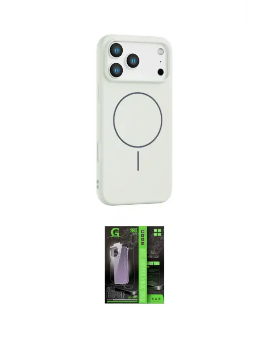 ieg™ iPhone 17 Pro Kılıf Yankı Form Serisi - Şeffaf 360 Full Body Arka Koruyucu