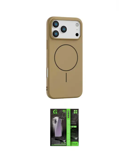 ieg™ iPhone 17 Pro Kılıf Yankı Form Serisi - Şeffaf 360 Full Body Arka Koruyucu