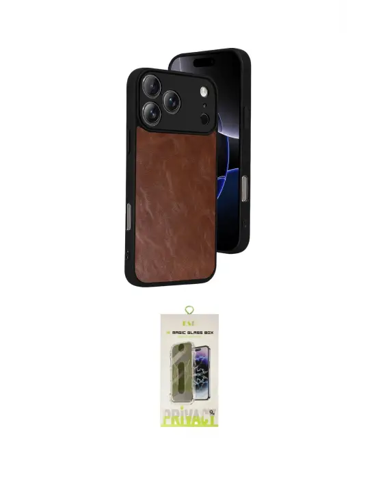 ieg™ iPhone 17 Pro Max Kılıf Kıvılcım Işık Serisi - Siyah Joko Magic 5D Hayalet Cam