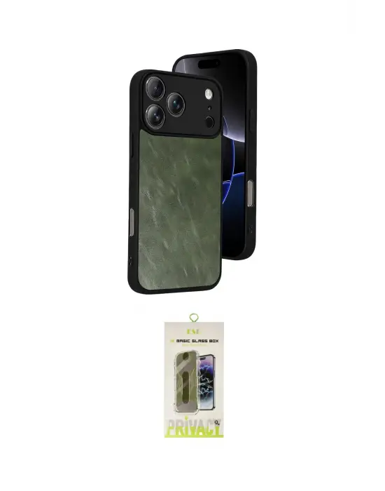 ieg™ iPhone 17 Pro Max Kılıf Kıvılcım Işık Serisi - Siyah Joko Magic 5D Hayalet Cam