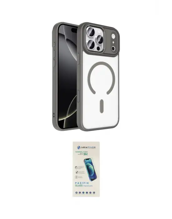 ieg™ iPhone 17 Pro Max Kılıf Kıvılcım Prime - Şeffaf Pasifik Cam Ekran Koruyucu