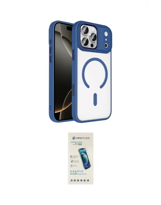 ieg™ iPhone 17 Pro Max Kılıf Kıvılcım Prime - Şeffaf Pasifik Cam Ekran Koruyucu