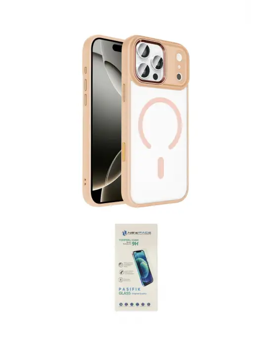 ieg™ iPhone 17 Pro Max Kılıf Kıvılcım Prime - Şeffaf Pasifik Cam Ekran Koruyucu