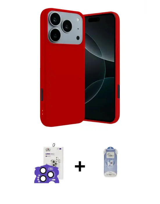 ieg™ iPhone 17 Pro Max Kılıf Kozmos Yansıma Özel Seri - Siyah Joko Magic 5D Cam + Bilvis Titan Kamera Lens - LT