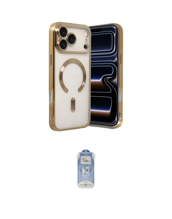 ieg™ iPhone 17 Pro Max Kılıf Nova Işık Özel Seri - Siyah Joko Magic 5D Cam