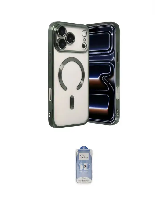 ieg™ iPhone 17 Pro Max Kılıf Nova Işık Özel Seri - Siyah Joko Magic 5D Cam