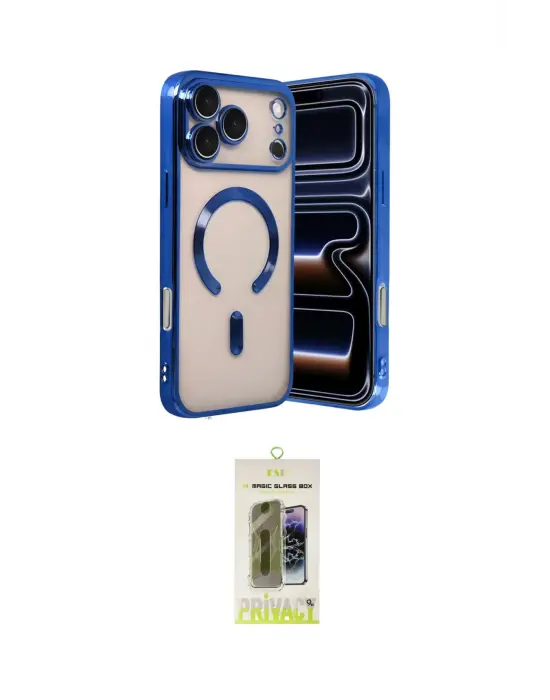 ieg™ iPhone 17 Pro Max Kılıf Nova Işık Özel Seri - Siyah Joko Magic 5D Hayalet Cam