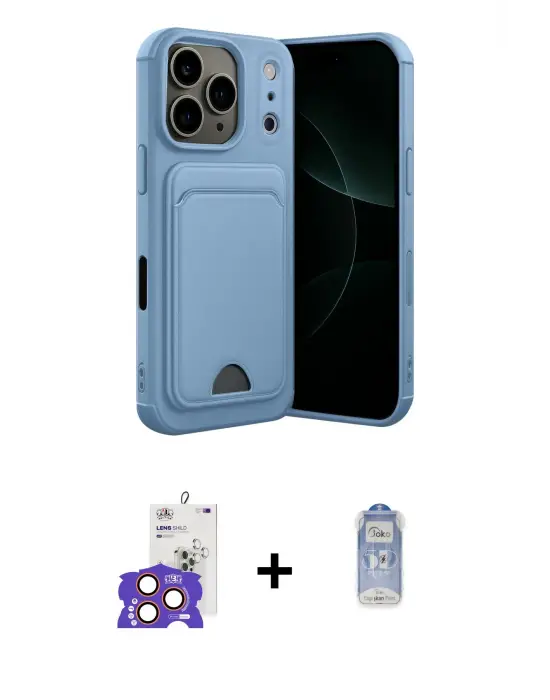 ieg™ iPhone 17 Pro Max Kılıf Vadi Çizgi Prime - Siyah Joko Magic 5D Cam + Bilvis Titan Kamera Lens - TU