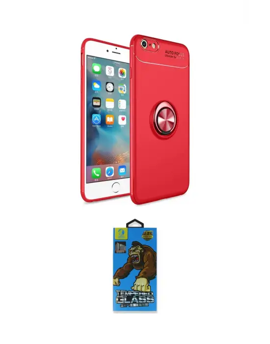 ieg™ iPhone 6 Kılıf Yankı Form Prime - Siyah 18D Cam Ekran Koruyucu