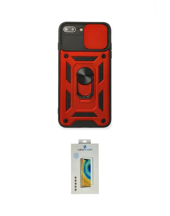 ieg™ iPhone 7 Plus Kılıf Ahenk Klasik - Siyah Polymer Nano Ekran Koruyucu