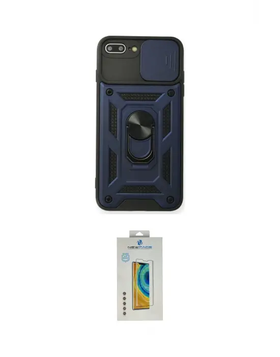 ieg™ iPhone 7 Plus Kılıf Ahenk Klasik - Siyah Polymer Nano Ekran Koruyucu