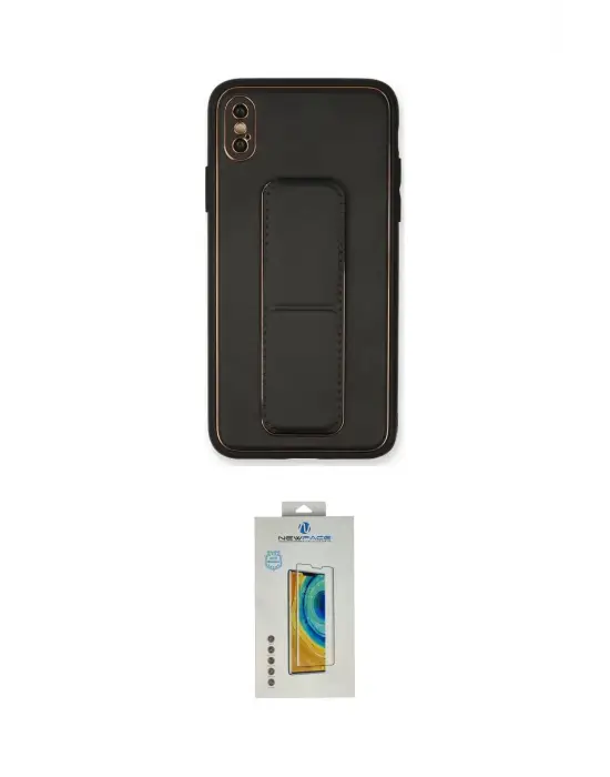 ieg™ iPhone XS Max Kılıf Akış Doku - Siyah Polymer Nano Ekran Koruyucu