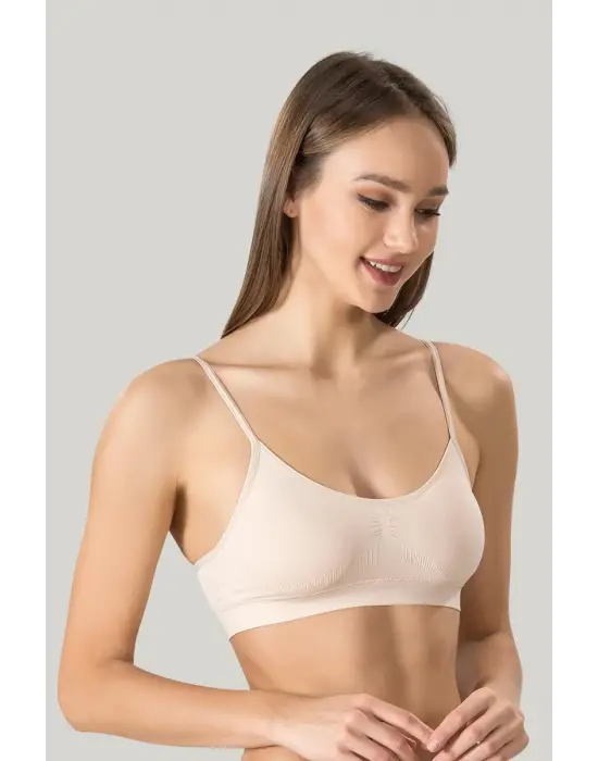 ieg™ Kadın Ince Askılı Pedli Büstiyer Yarım Atlet Sütyen 3lü Set.
