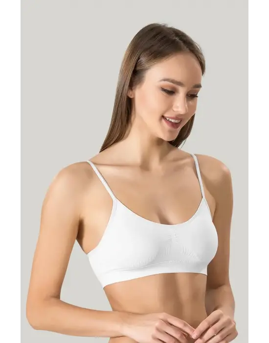 ieg™ Kadın Ince Askılı Pedli Büstiyer Yarım Atlet Sütyen 3lü Set