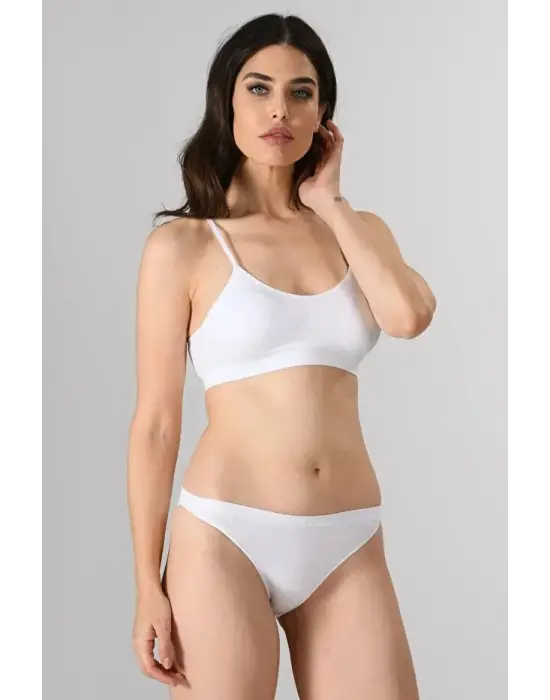 ieg™ Kadın Ince Askılı Pedli Büstiyer Yarım Atlet Sütyen 3lü Set