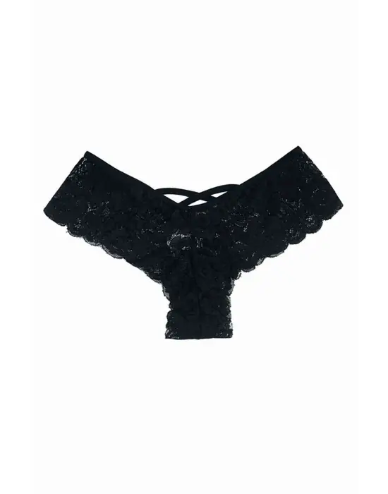 ieg™ Kadın Siyah Dantelli Seksi Külot
