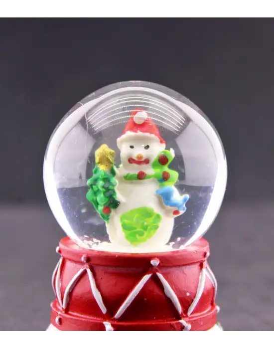 Kardan Adam Temalı Mini Boy Işıklı Yılbaşı Kar Küresi 6.5 cm C