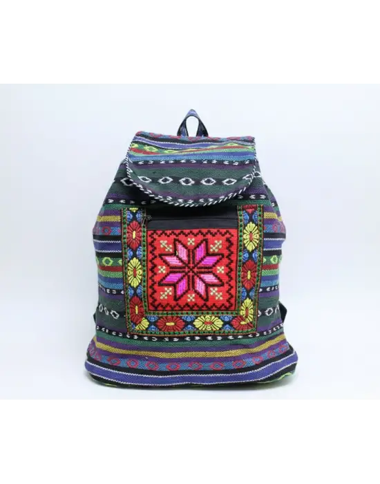 Kilim Desenli Sırt Çantası