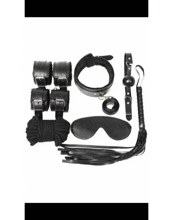 ieg™ Kol Bacak İp Maske Kelepce Ağız Topu Kople Deri Set