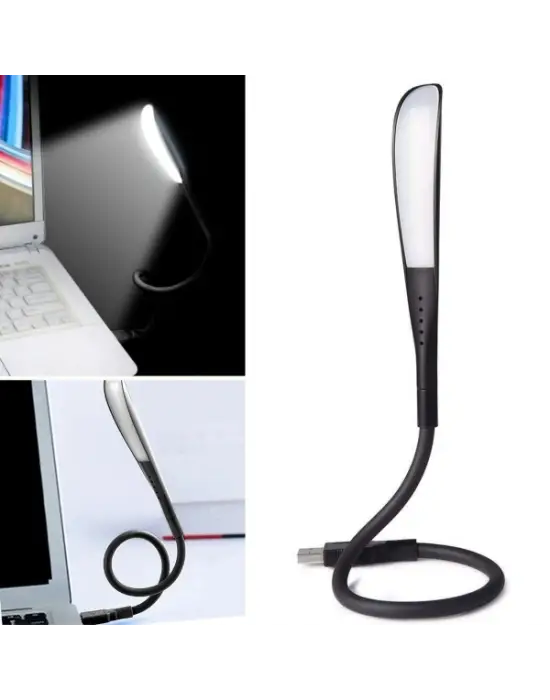 Kompakt USB Siyah 14 Ledli 3 Kademeli Dokunmatik Okuma Lambası