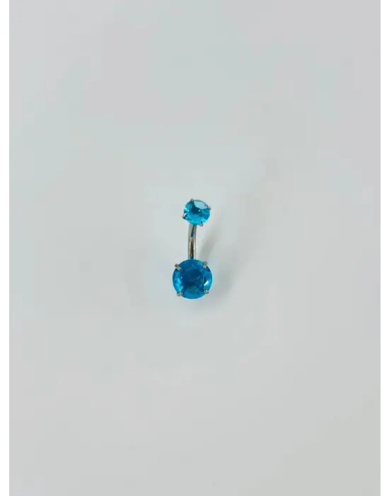 IEG - Mavi Taşlı Göbek Piercing