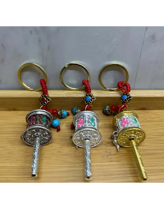 Metal Feng Shui Şans Çarkı Anahtarlık Model 1