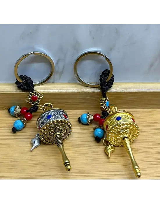 Metal Feng Shui Şans Çarkı Anahtarlık Model 3