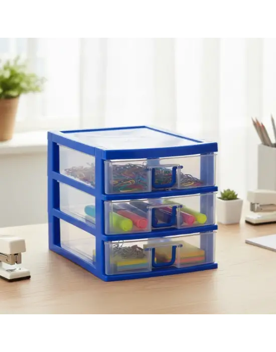 Mini 3 Çekmeceli Komidin Organizer