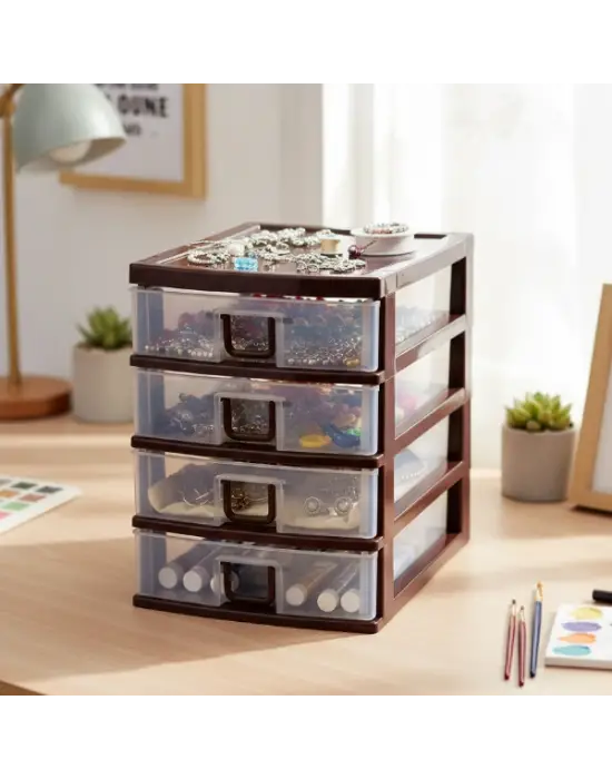 Mini 4 Çekmeceli Komidin Organizer