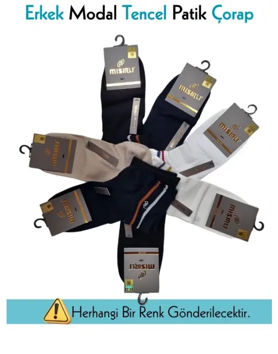 ieg™ Mısırlı 61207 Erkek Modal Tencel Patik Çorap