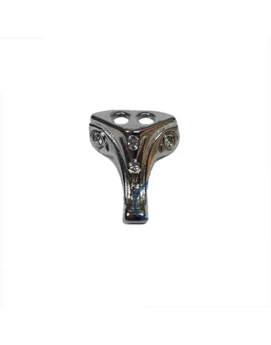 ieg™ Moda Taşlı Ahşap Sandık Ayağı, Kutu Ayak 1,5 cm - Nikel, 100 Adet