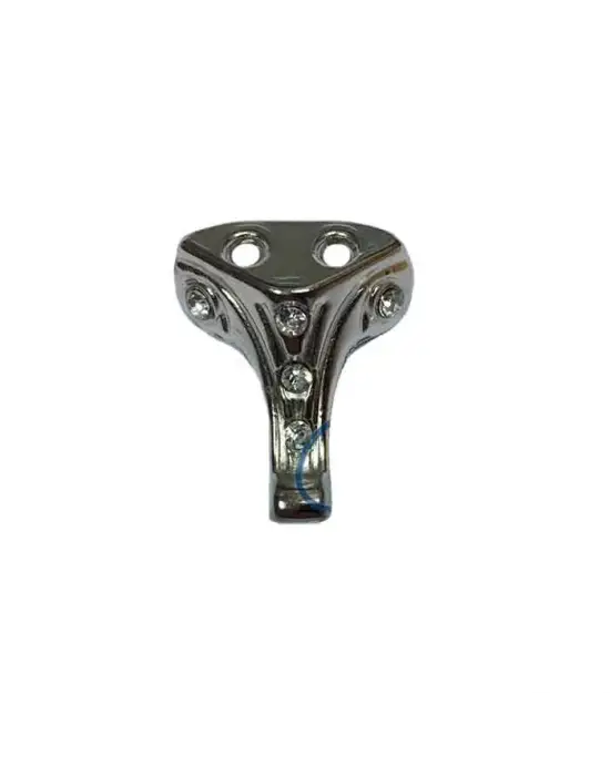 ieg™ Moda Taşlı Ahşap Sandık Ayağı, Kutu Ayak 2,5 cm - Nikel, 100 Adet