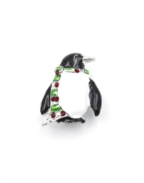 IEG - Penguen Broş - Beyaz