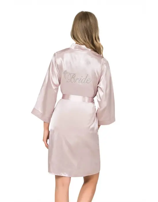 ieg™ Pudra Kısa Saten Bride Sabahlık