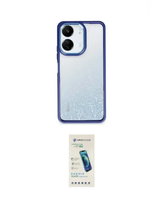 ieg™ Redmi 13C Kılıf Nova Işık Serisi - Şeffaf Pasifik Cam Ekran Koruyucu