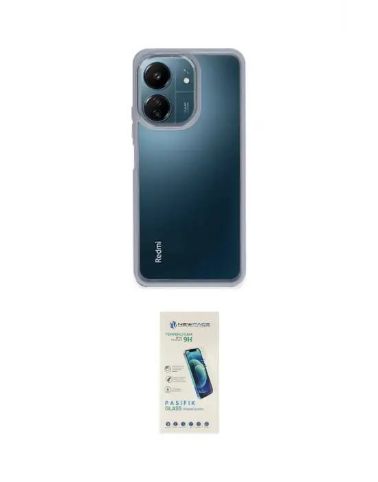 ieg™ Redmi 13C Kılıf Nova Işık Serisi - Şeffaf Pasifik Cam Ekran Koruyucu