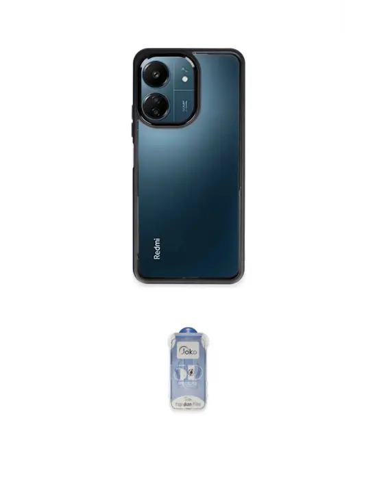 ieg™ Redmi 13C Kılıf Nova Işık Serisi - Siyah Joko Magic 5D Cam